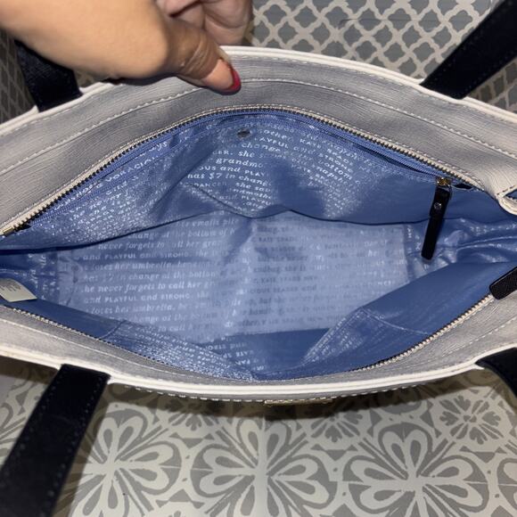 Kate Spade Large Jazz Things Up Cool Cat Kitty Francis Tote Purse Bag NWOT - Picture 10 of 14